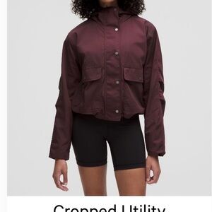 Lululemon Women's Burgundy Cropped Utility Jacket